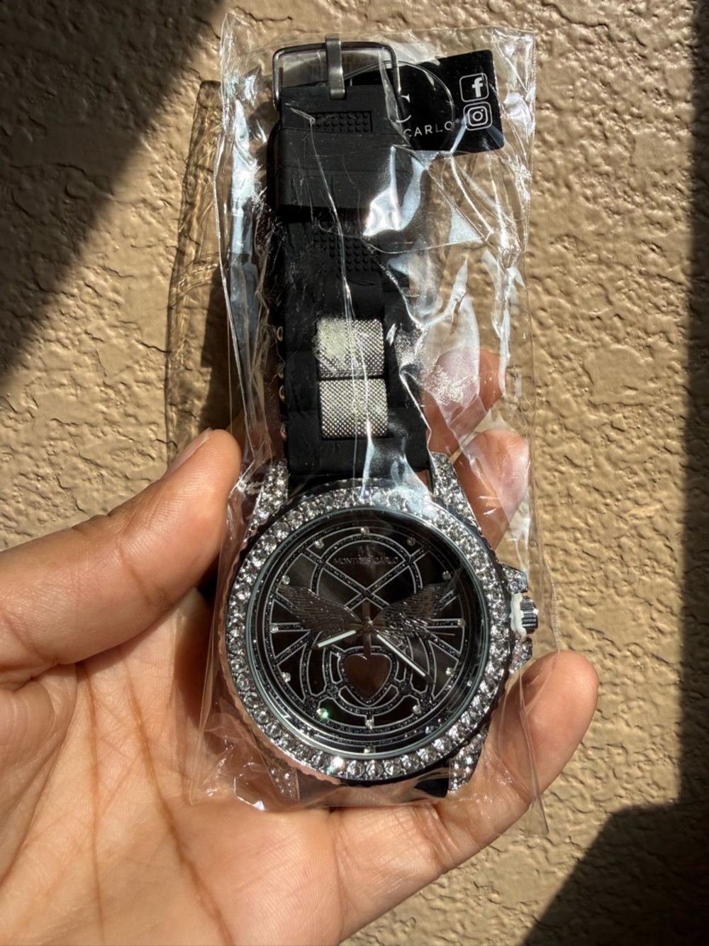 Black Iced-out Style Montres Carlo Watch